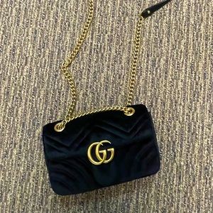 GG velvet Marmont purse